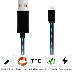 Shop Flowing LED Charging Micro USB 2.0 Cable - Euloom