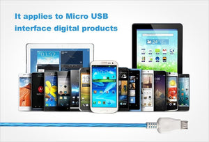 Shop Super Flowing LED Charging Micro USB 2.0 Cable - Euloom