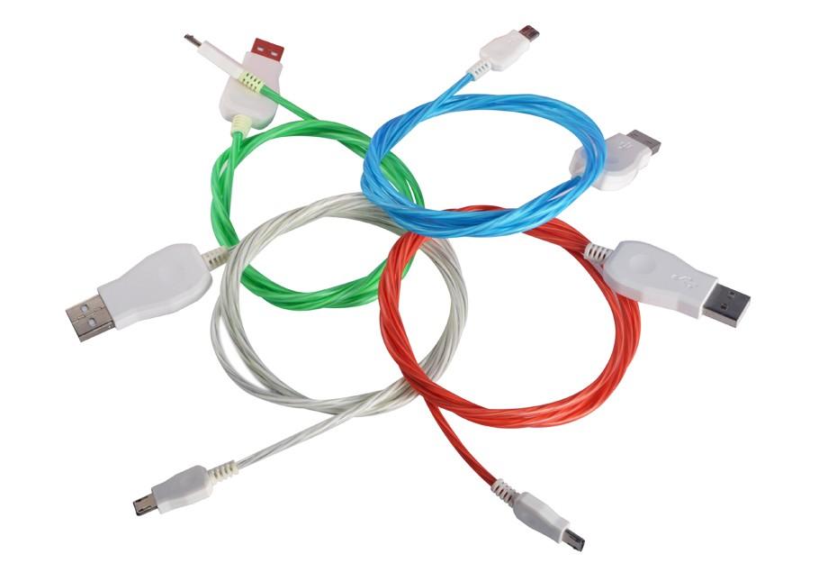 Shop Super Flowing LED Charging Micro USB 2.0 Cable - Euloom