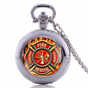 Shop Fire Fighters Fiery Pocket Watch Gift - Euloom