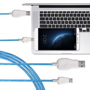 Shop Super Flowing LED Charging Micro USB 2.0 Cable - Euloom